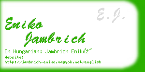 eniko jambrich business card